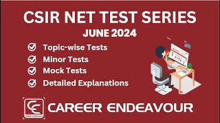 CSIR NET Online Test Series June 2024  Career Endeavour [upl. by Faludi671]