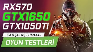 Türkiyede ilk  GTX 1650 vs RX570 vs GTX 1050 Ti Game Benchmarks [upl. by Hellman]