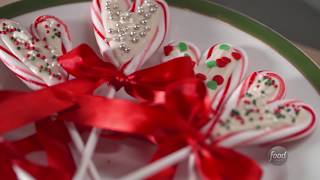 Chupetas de corazón hechas con bastones de caramelo  Recetas Navideñas  Food Network Latinoamérica [upl. by Yrocaj]