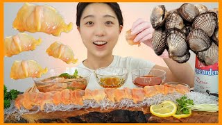 피조개 회 RAW ARK SHELLRAW SHELLFISHMukbang ASMR Eatingsound [upl. by Gurevich365]