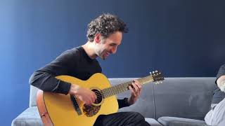 Julian Lage tests a new Collings Hill Country OM1 A HC at the shop [upl. by Hagerman52]