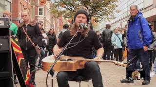 Oisin amp Malachy  Time  Market street Manchester  Great busking [upl. by Acinna56]