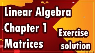 05 Linear Algebra Chapter 1 Exercise solution part 3 [upl. by Etnud]