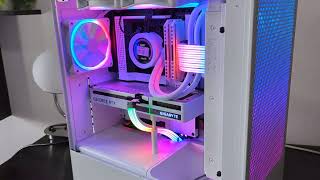 All White PC Build  AMD Ryzen 7 NZXT H5 Flow RTX 3060 [upl. by Clayton]