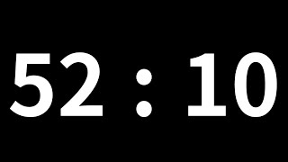 52분 10초 타이머｜52minute 10second timer｜3130 second timer｜Countdown with Alarm [upl. by Eddina]