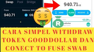 WITHDRAW GoodDollar TO METAMASK TO Connect Wallet Cara SIimple [upl. by Bartolome529]