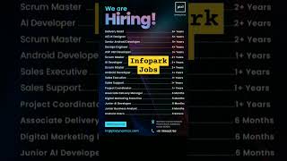 Infopark Jobs 🔥 Apply Now  Infopark job vacancy malayalam  Jobhunter [upl. by Lamej832]