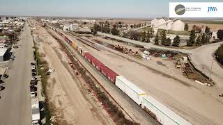 California HighSpeed Rail BNSF Shoofly in Operation [upl. by Rezeile]