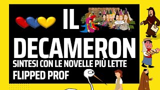 Il DECAMERON riassunto completo delle le novelle più studiate e i disegni di FLIPPED PROF 1 [upl. by Xenia]