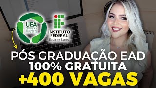 3 EDITAIS de PÓS GRADUAÇÃO EAD TOTALMENTE GRATUITAS  420 VAGAS  Mari Rel [upl. by Forbes423]