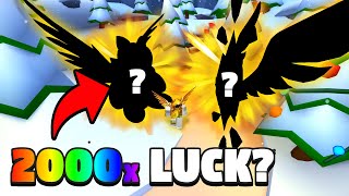 😱 WHAT ITS LIKE TO HAVE 2000X LUCK IN BUBBLE GUM SIMULATOR 👀 [upl. by Etnovert]