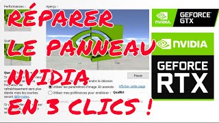 🔴 COMMENT RÉPARER LE PANNEAU NVIDIA EN 3 CLICS [upl. by Elke291]