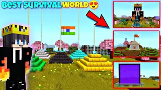 I EXPLORE MY SURVIVAL WORLD IN MINECRAFT PE [upl. by Declan]