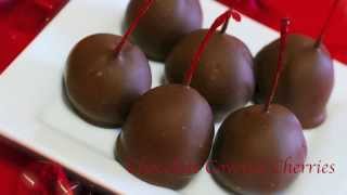 Homemade Chocolate Covered Cherries  Valentines Day [upl. by Kenay126]