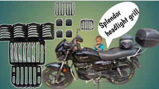 Splendor headlight grill 🏍️ bike modification grill modified bike splendorl ravishathidream [upl. by Annekim]