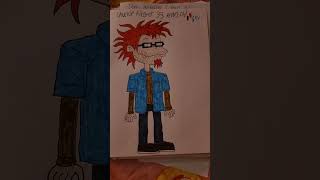 My Rugrats drawing Chuckie Finster as an adult in his mid30s 😀 😄 🤓🧔🧑🏻‍🦰👨🏻‍🦰🧍‍♂️👓👕👖🥾 🖥🔎📱 [upl. by Nyllek]