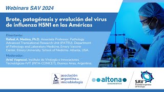 Webinar SAV 2024  quotBrote patogénesis y evolución del virus de influenza H5N1 en las Américasquot [upl. by Alberto968]