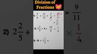 DIVISION OF FRACTIONS💯👌 [upl. by Lehcin]