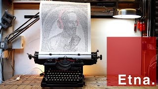 ASCII Art on a 80 year old typewriter  Pewdiepie edition  Etna [upl. by Ley]