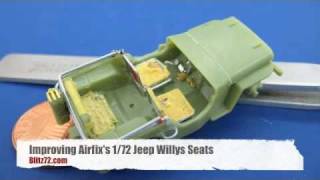 Improving 172 scale Airfixs Jeep Willys Seats [upl. by Fergus]