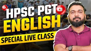 HPSC PGT English Live Quiz  Question Answer Practice Session  Exam Time Capsule Content [upl. by Dora567]