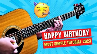 The MOST SIMPLE amp COOL Way To Play HAPPY BIRTHDAY  Beginner Guitar Lesson [upl. by Orit]