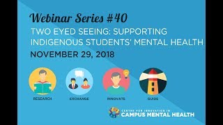 CICMH Webinar  Two Eyed Seeing Supporting Indigenous Students Mental Health [upl. by Peti]