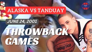 TANDUAY vs ALASKA  June 24 2001  PBA Commissioners Cup  PBA THROWBACK [upl. by Bealle]