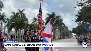 Cape Coral honors Veterans Day with annual parade [upl. by Anotyad930]