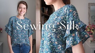 Sewing A Blouse With Liberty Silk [upl. by Reimer]