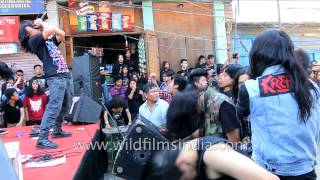 Headbanging Rock concert  Yaoshang festival Manipur [upl. by Annalee]