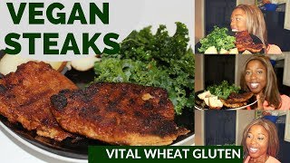 Episode 63 Delicious Vegan Steaks 🍽 Vital Wheat Gluten [upl. by Sandye]