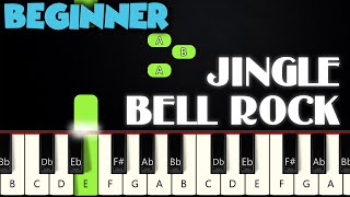 Jingle Bell Rock  BEGINNER PIANO TUTORIAL  SHEET MUSIC by Betacustic [upl. by Halla]