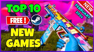 TOP 10 NEW Free Steam Games to Play February 2024 [upl. by Robins]