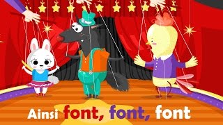 Ainsi font font font  Comptine avec gestes pour enfants et bébés avec les paroles [upl. by Anilak]