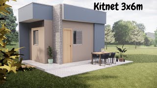 kitnet  1 Quarto 3X6  Tiny House  Quitinete  Small House [upl. by Whitnell]