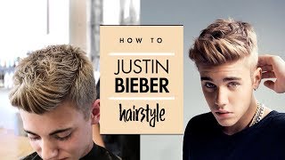 Justin Bieber Hairstyle  Hair Tutorial  By Vilain Gold Digger [upl. by Mima]