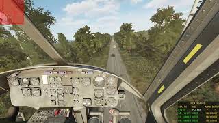 Suicide UH1 Huey Pilot Extreme Low Pass DCS World [upl. by Dessma]