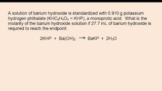 TitrationStandardization Using a Solution amp a Solid [upl. by Iviv]