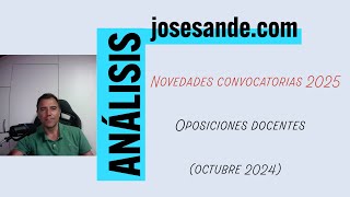 Novedades oposiciones docentes octubre 2025 [upl. by Aniar166]