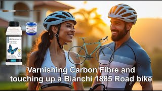 Restoring a carbon fibre road bike Bianchi 1885 Carbon fibre and enamel paint repair [upl. by Ahsaenat]