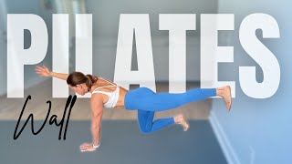 30 MIN PILATES WALL FULL BODY WORKOUT  No Equipment amp No Repeats [upl. by Leahcym]