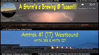 Amtrak 1 17 Sunset Limited 198127  A Storms a Brewing  052023 [upl. by Nyllij]