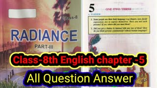 class 8 english chapter 5 question answer bihar board  one two three question answer [upl. by Atikahc468]