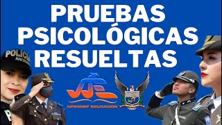 EXÁMENES PSICOLÓGICOS RESUELTOS POLICÍA NACIONAL [upl. by Jimmy]