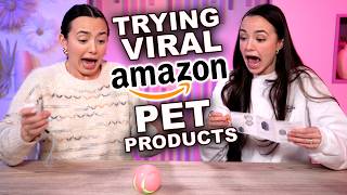 Trying Viral Amazon Pet Products  Merrell Twins [upl. by Drareg]