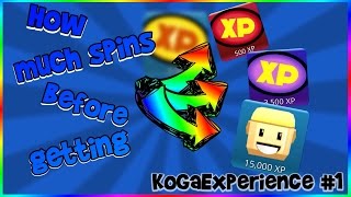 KoGaExperiment 1 How much spins before getting 5003500 and 15000 xp in KoGaMa [upl. by Victoir]