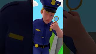 Police Officer Song  Where is my sister  Rosoo Nursery Rhymes kidssongs shorts [upl. by Ennael]