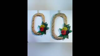 Jute rope rose Wall hanging easy Wall hanging from jute rope craftry111 [upl. by Micki]