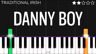 Traditional Irish  Danny Boy  Londonderry Air  EASY Piano Tutorial [upl. by Gotcher]